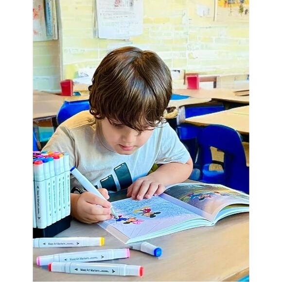 Art Markers, 168 Colors Dual Tip Permanent Art Markers for Coloring By MAAZ - Picture 5 of 6